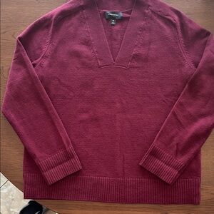 Banana Republic Burgundy Wine V Neck Sweater